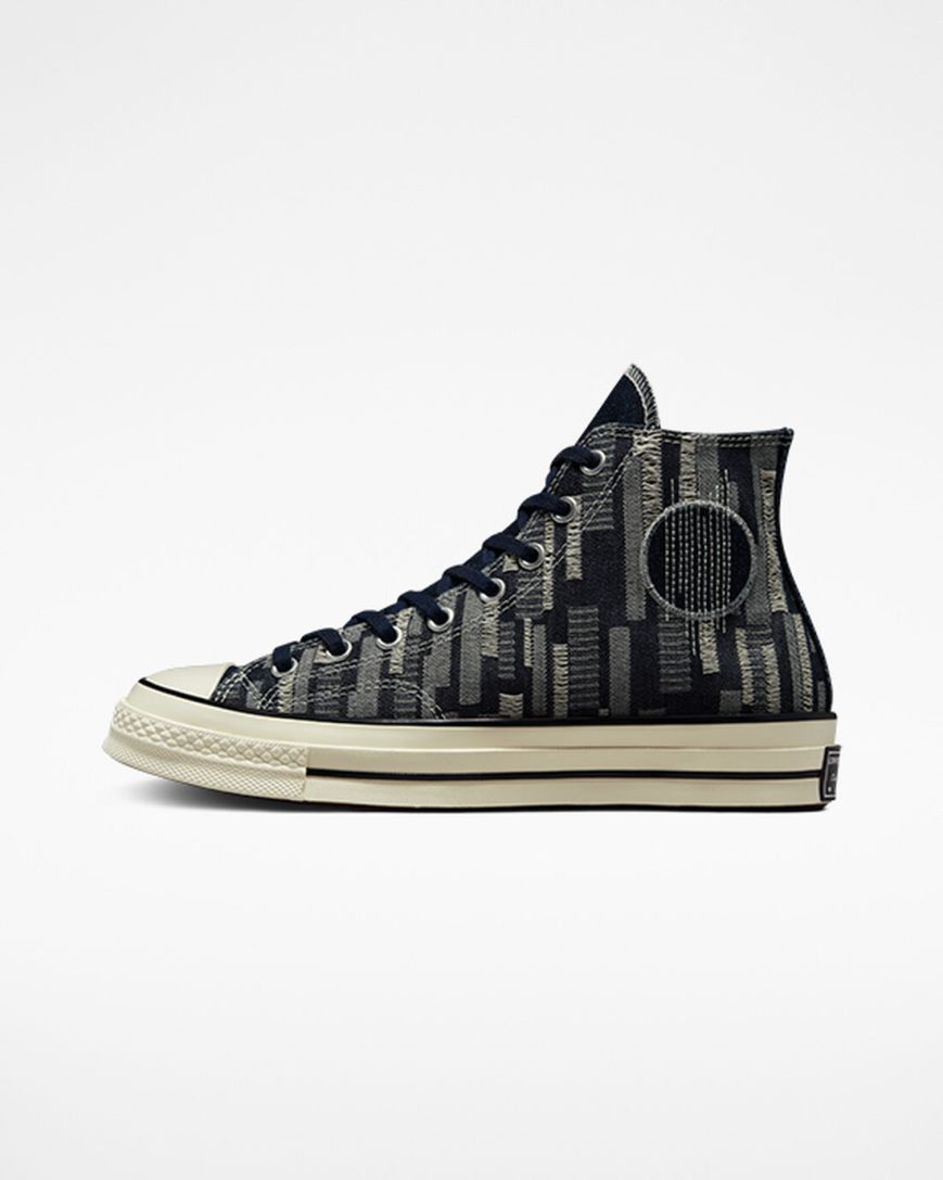 Tenisi Inalti Barbati Converse Chuck 70 Workwear Denim Obsidienne Negrii | RO XZSUY305